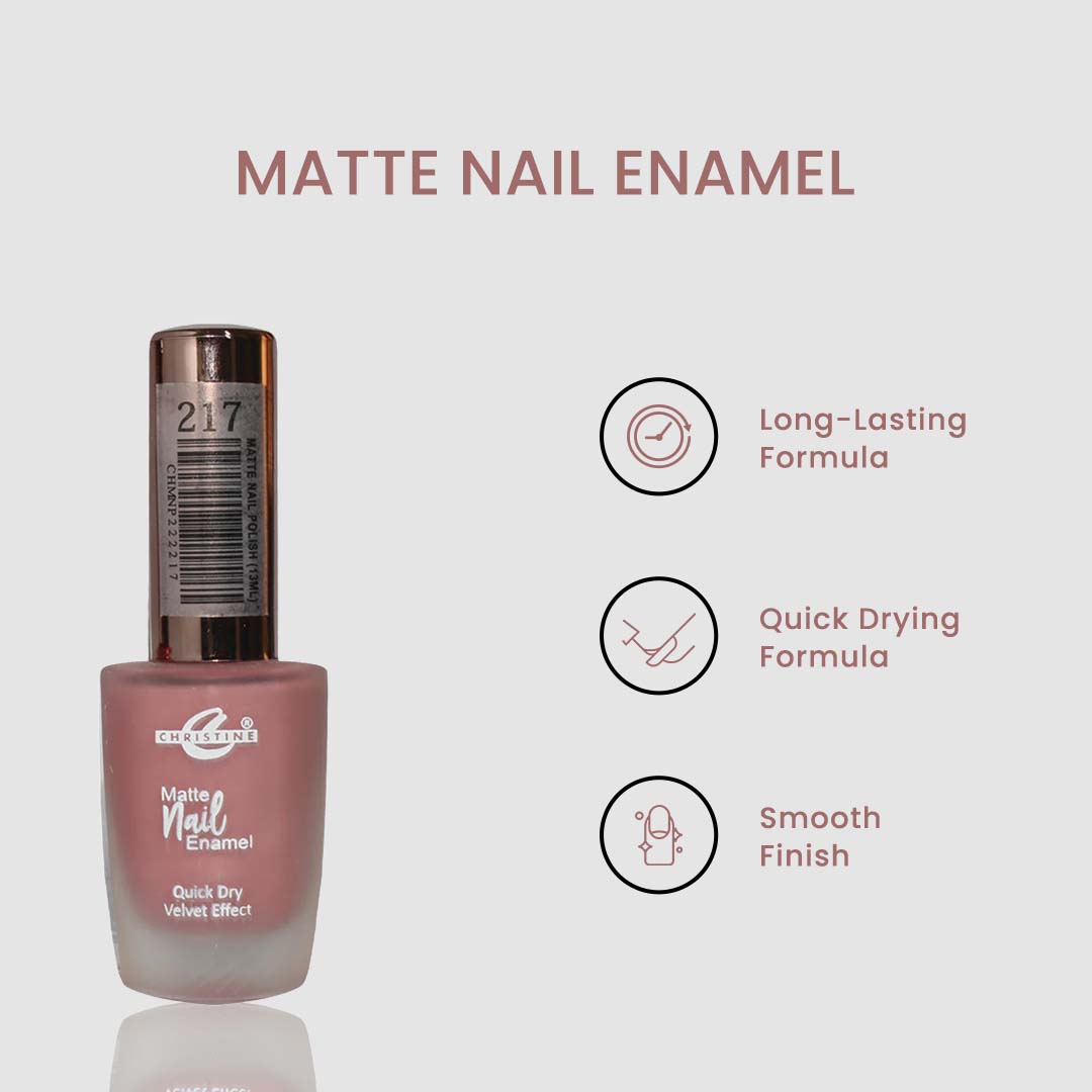 Christine Matte Nail Enamel Shade-217 - FlyingCart.pk