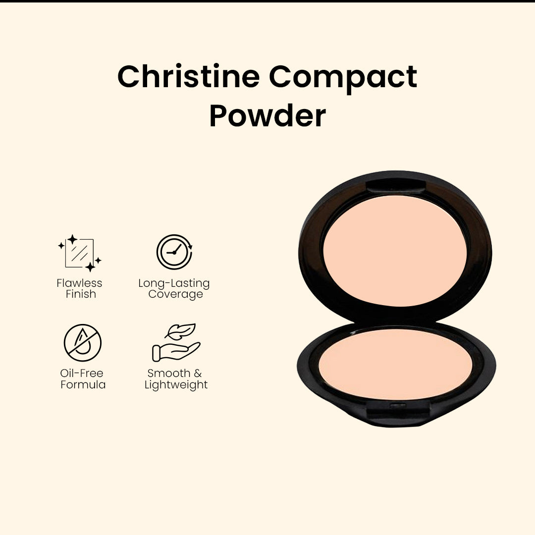 Christine Compact Powder - Shade 908 NATURAL - FlyingCart.pk