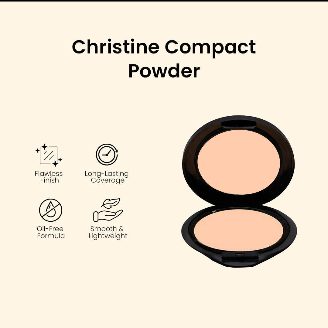 Christine Compact Powder - Shade 914 Beige - Flyingcart.pk