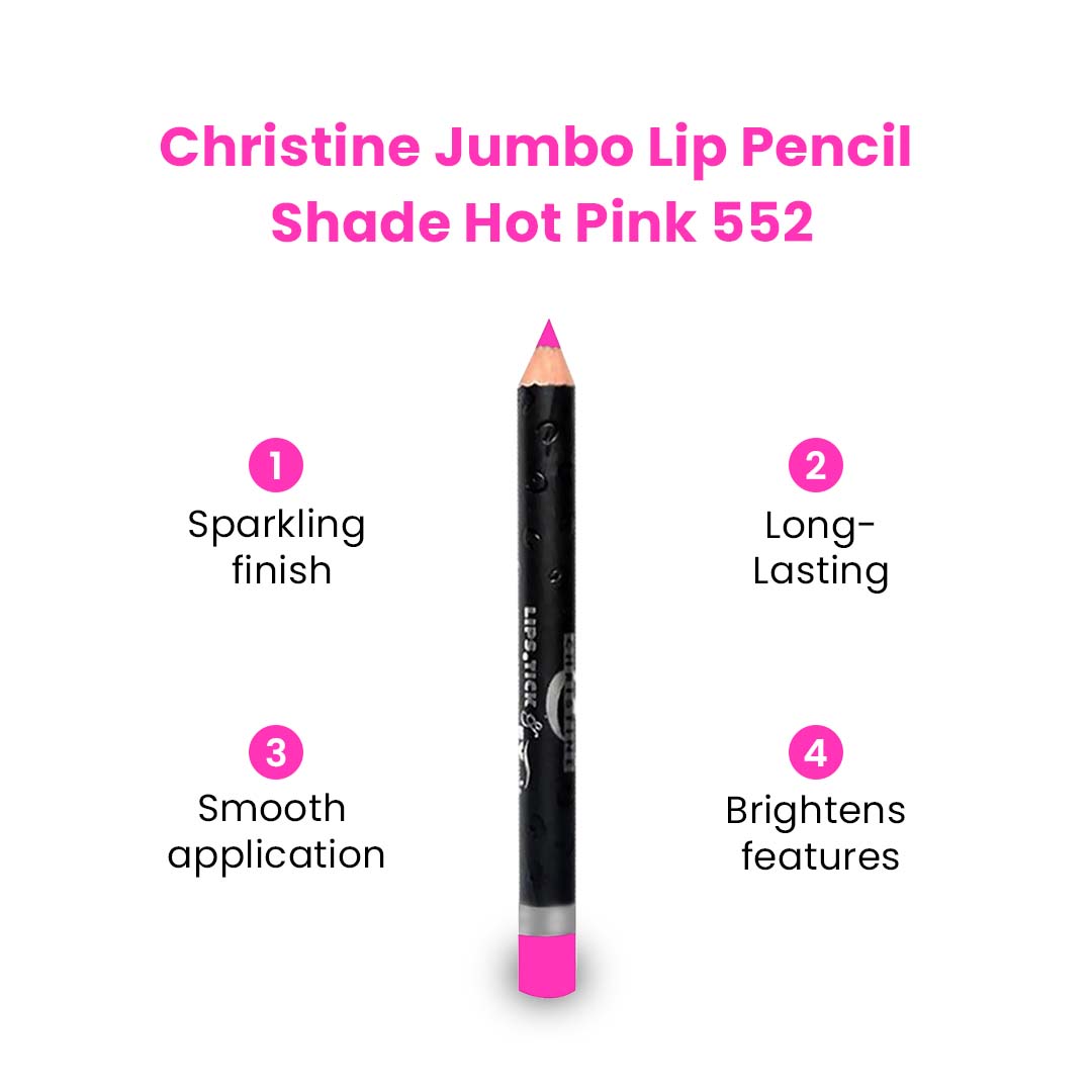 Christine Jumbo Pencil - Hot Pink 552 - Flyingcart.pk