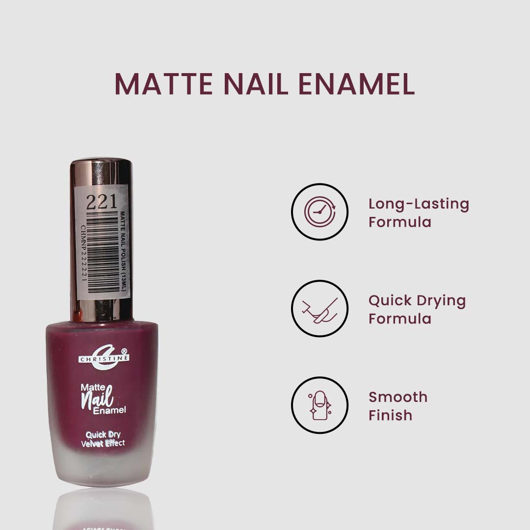 Christine Matte Nail Enamel Shade-221 - FlyingCart.pk