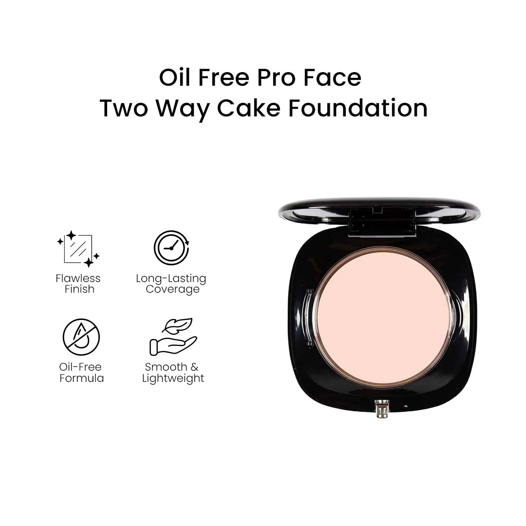 Christine Oil Free Pro Face Two Way Cake Foundation – 01 - FlyingCart.pk