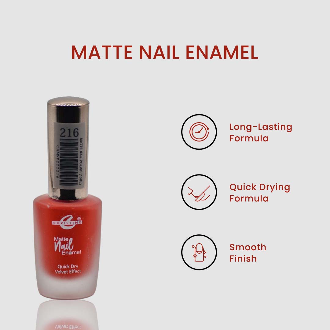 Christine Matte Nail Enamel Shade-216 - Flyingcart.pk