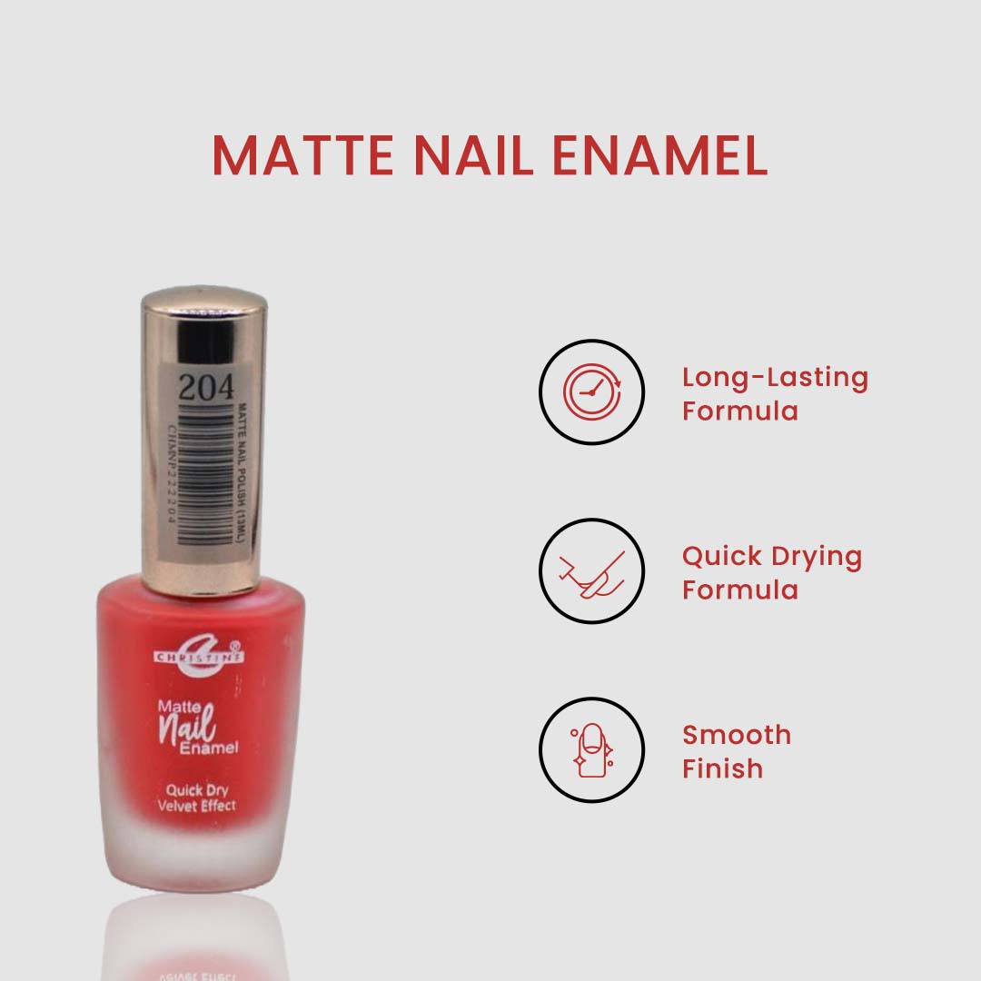 Christine Matte Nail Enamel Shade-204 - Flyingcart.pk