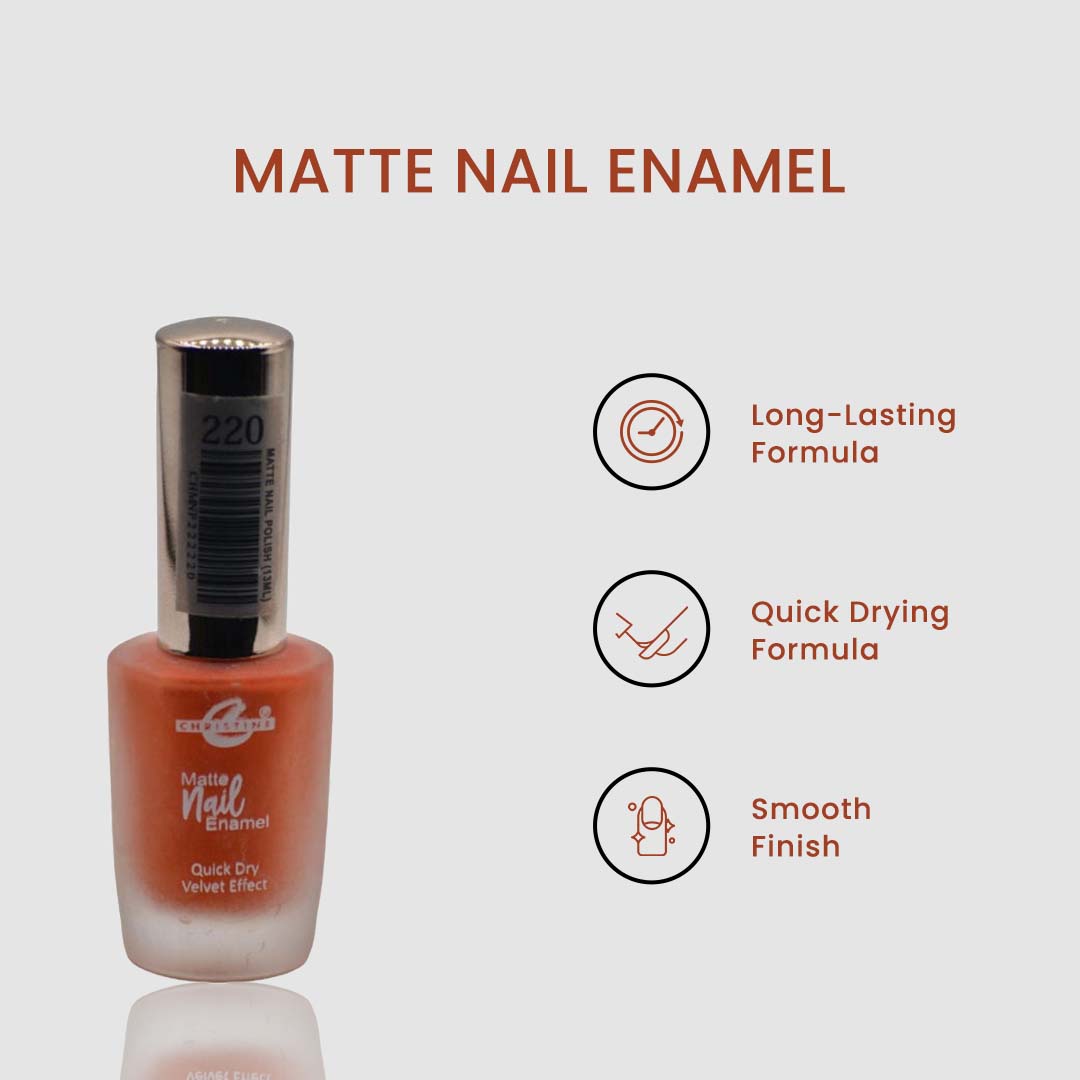 Christine Matte Nail Enamel Shade-220 - Flyingcart.pk