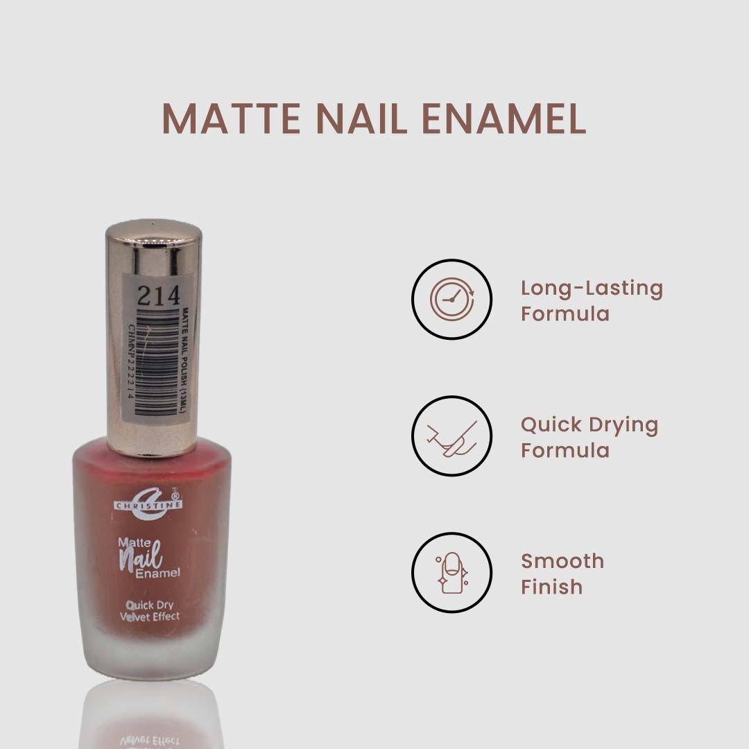 Christine Matte Nail Enamel Shade-214 - Flyingcart.pk