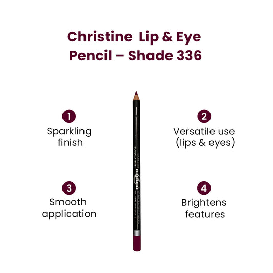 Christine Lip & Eye Pencil – Shade 336 - FlyingCart.pk