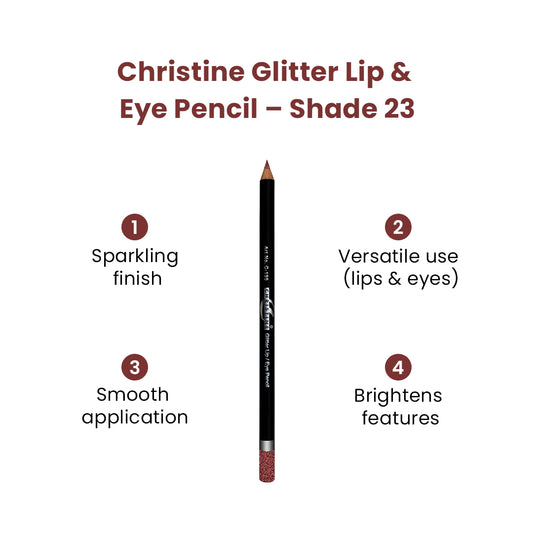 Christine Glitter Lip & Eye Pencil – Shade 23 - Flyingcart.pk