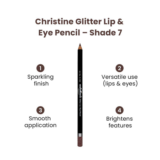 Christine Glitter Lip & Eye Pencil – Shade 07 - Flyingcart.pk