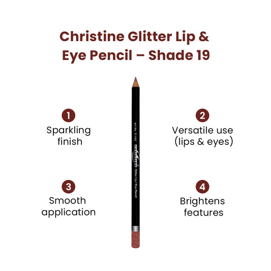 Christine Glitter Lip & Eye Pencil – Shade 19 - Flyingcart.pk