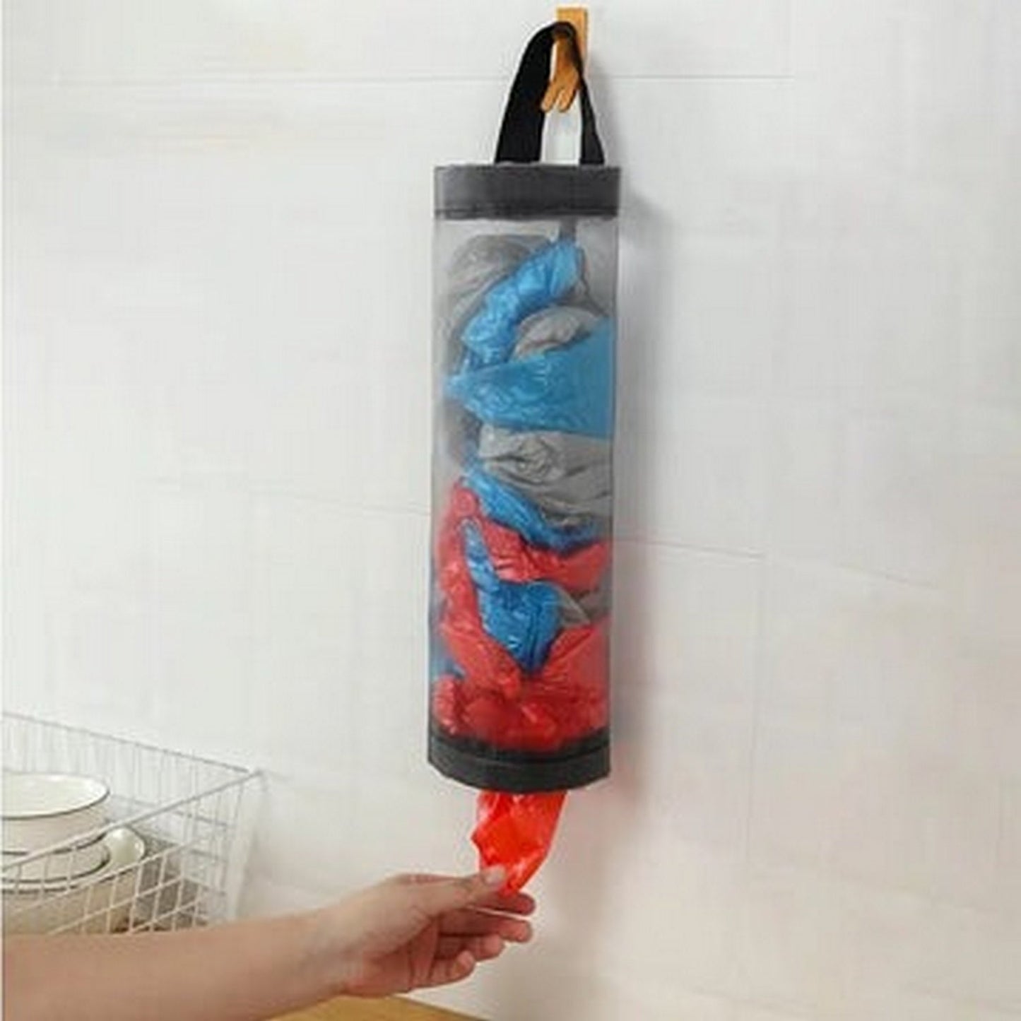 Hanging Shopper Holder Mesh Garbage Bag Organizer - FlyingCart.pk