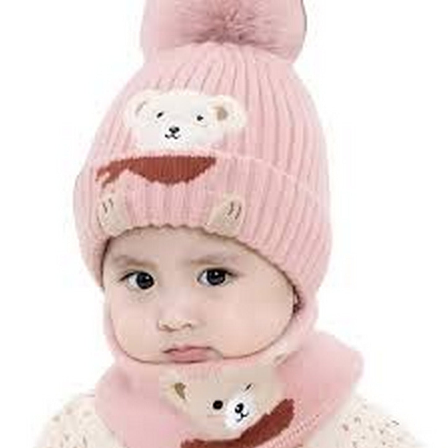 Wool Knit Cap Pair For Baby - FlyingCart.pk