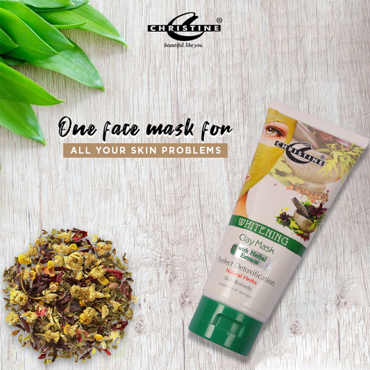 Christine Whitening Clay Mask Tube (Herbal Extracts) - FlyingCart.pk