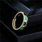 Green Chunky Heart Love Heart Open Ring - FlyingCart.pk