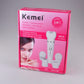 Kemei Km-2199 Electric Ladies Hair Removal Trimmer 5 In 1 Epilator with Callus Remover - Flyingcart.pk