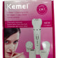 Kemei Km-2199 Electric Ladies Hair Removal Trimmer 5 In 1 Epilator with Callus Remover - Flyingcart.pk