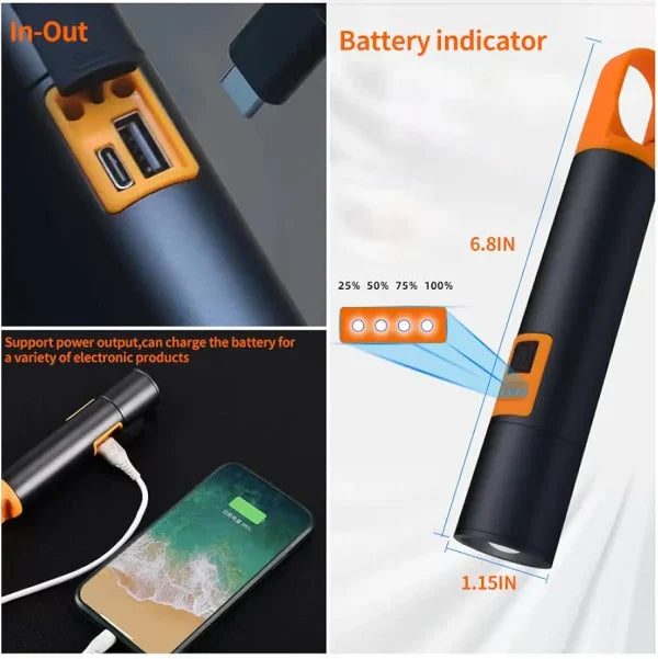 l-s18-glare-rechargeable-type-c-led-flashlight-with-power-bank-usb-input-output-digital-display-emergency-torch-phone-charger-for-outdoor-home-use-1-flyingcart.pk