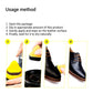 Black Leather Shoe Polish Cream with Sponge - Flyingcart.pk