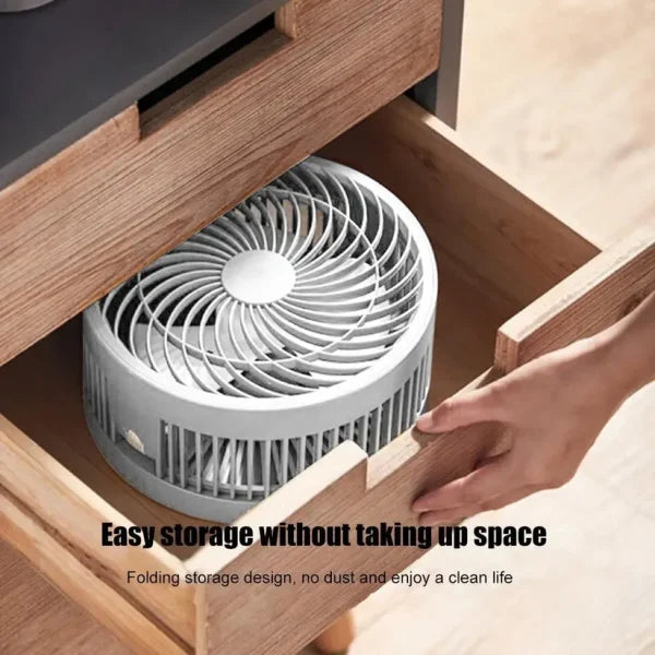 Long Stand Rechargeable Portable Folding Fan - Flyingcart.pk