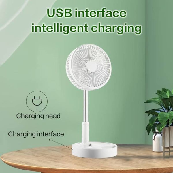 Long Stand Rechargeable Portable Folding Fan - Flyingcart.pk