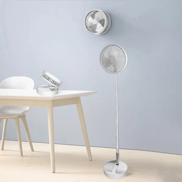 Long Stand Rechargeable Portable Folding Fan - Flyingcart.pk