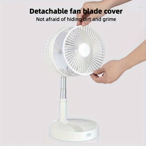 Long Stand Rechargeable Portable Folding Fan - Flyingcart.pk