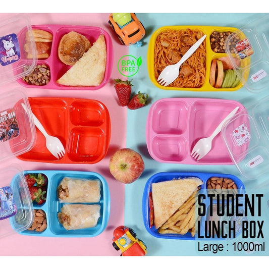 Student Lunch Box Large (1000 Ml) - FlyingCart.pk