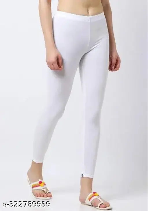 Lycra Tight White | Unisex Stretchable Leggings