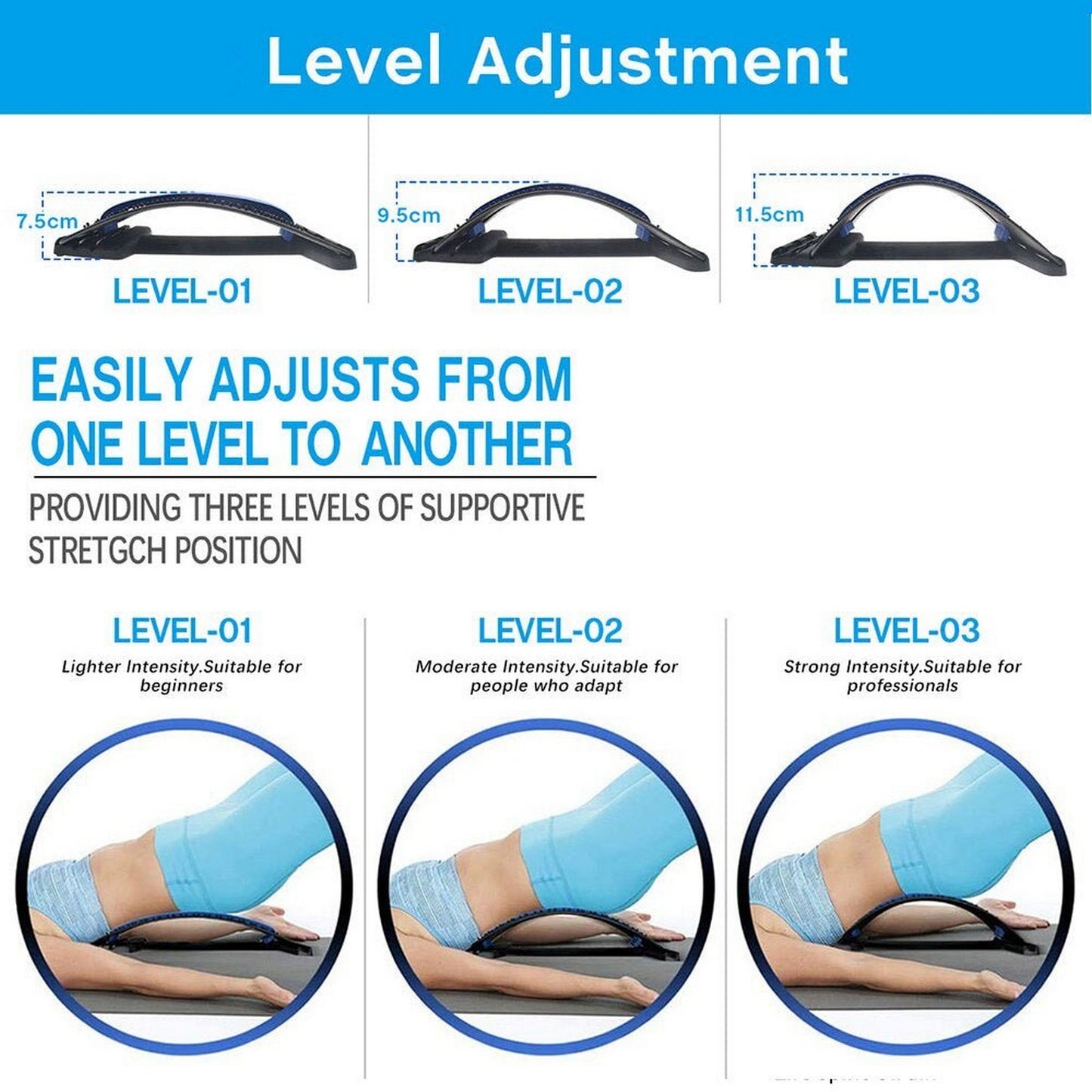 Chiropractic Magic Back Support Stretcher Device Lower And Upper Muscle Pain Relief - FlyingCart.pk