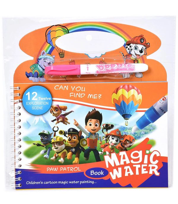Magic Coloring Book with Water Pen (4 Pages) - Flyingcart.pk