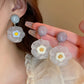 Casual Flower Dangle Earrings Minimalist Resin Flower Jewelry - FlyingCart.pk