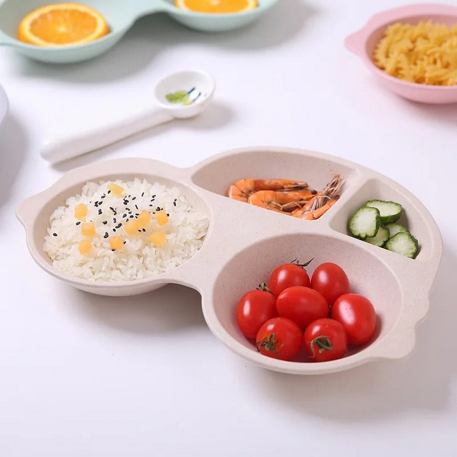 Cute Baby Car Shape Food Tray (Pack Of 2) - FlyingCart.pk