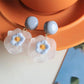 Casual Flower Dangle Earrings Minimalist Resin Flower Jewelry - FlyingCart.pk