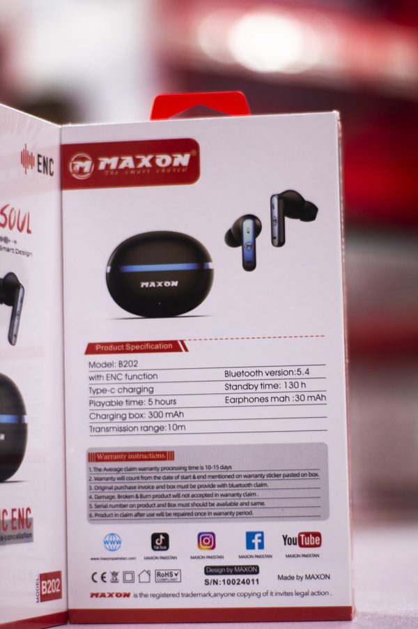 Maxon B-202 Sound Soul Earbuds - Flyingcart.pk