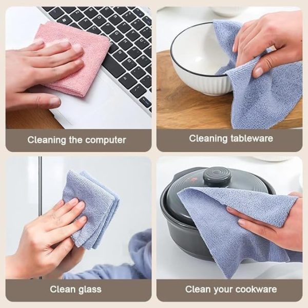 microfiber-cleaning-cloths-10-piece-reusable-tissue-box-for-dusting-polishing-household-cleaning-micro-fiber-tissues-cleaning-cloth-5-flyingcart.pk