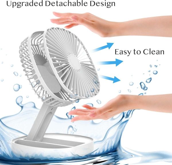 Mini 2-in-1 Portable Fan with LED Light – USB Rechargeable - Flyingcart.pk