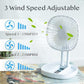 Mini 2-in-1 Portable Fan with LED Light – USB Rechargeable - Flyingcart.pk