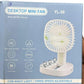 Mini 2-in-1 Portable Fan with LED Light – USB Rechargeable - Flyingcart.pk