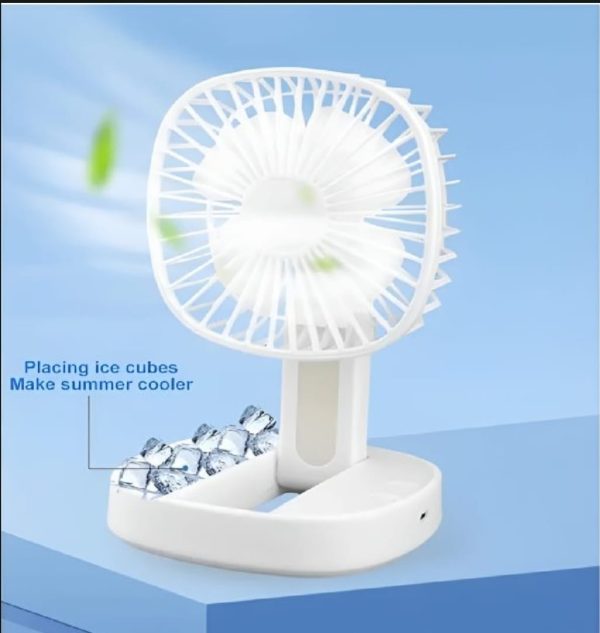 Mini 2-in-1 Portable Fan with LED Light – USB Rechargeable - Flyingcart.pk