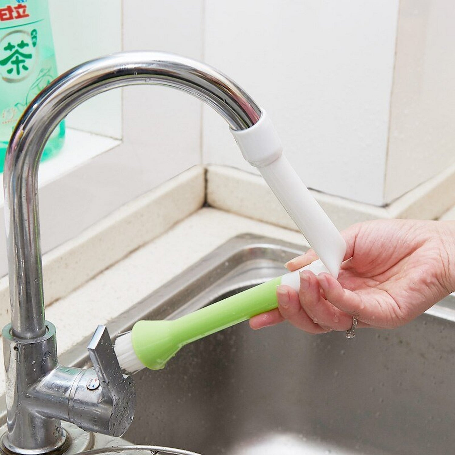 Water Bendable Faucet Cleaning Brush For Kitchen Sink - FlyingCart.pk