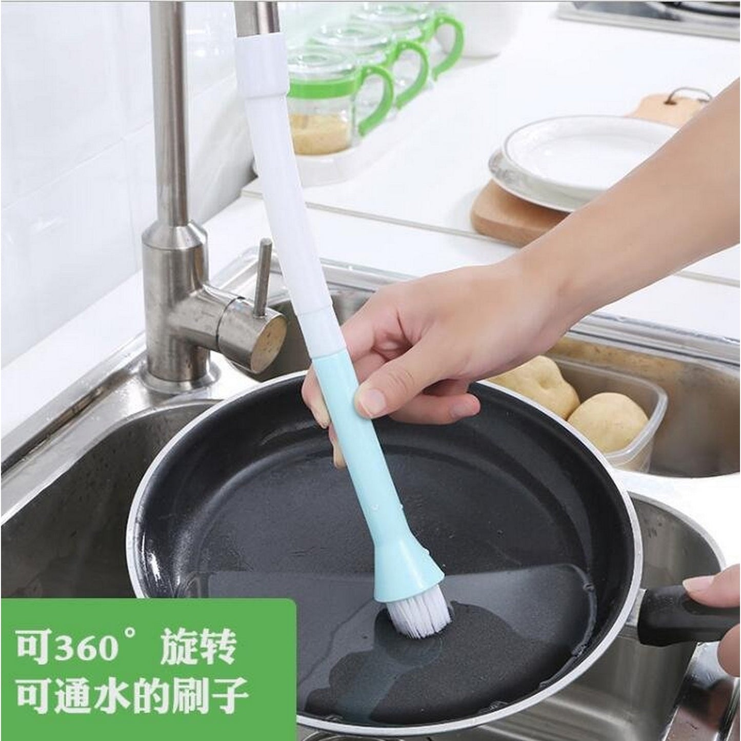 Water Bendable Faucet Cleaning Brush For Kitchen Sink - FlyingCart.pk