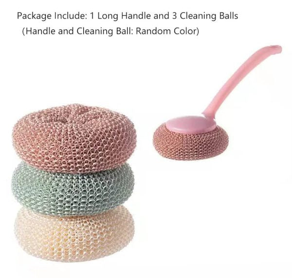 multipurpose-fiber-cleaning-balls-with-long-handle-reusable-scrubbers-for-kitchen-household-cleaning-1-handle-3-balls-1-flyingcart.pk
