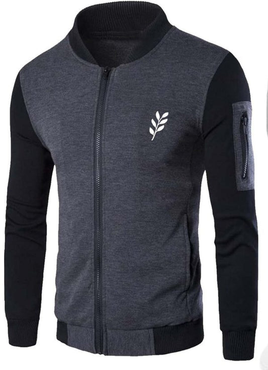 new-winter-collection-charcoal-grey-leaf-printed-zipper-jacket-for-men-boys-warm-stylish-fleece-outerwear-1-flyingcart.pk