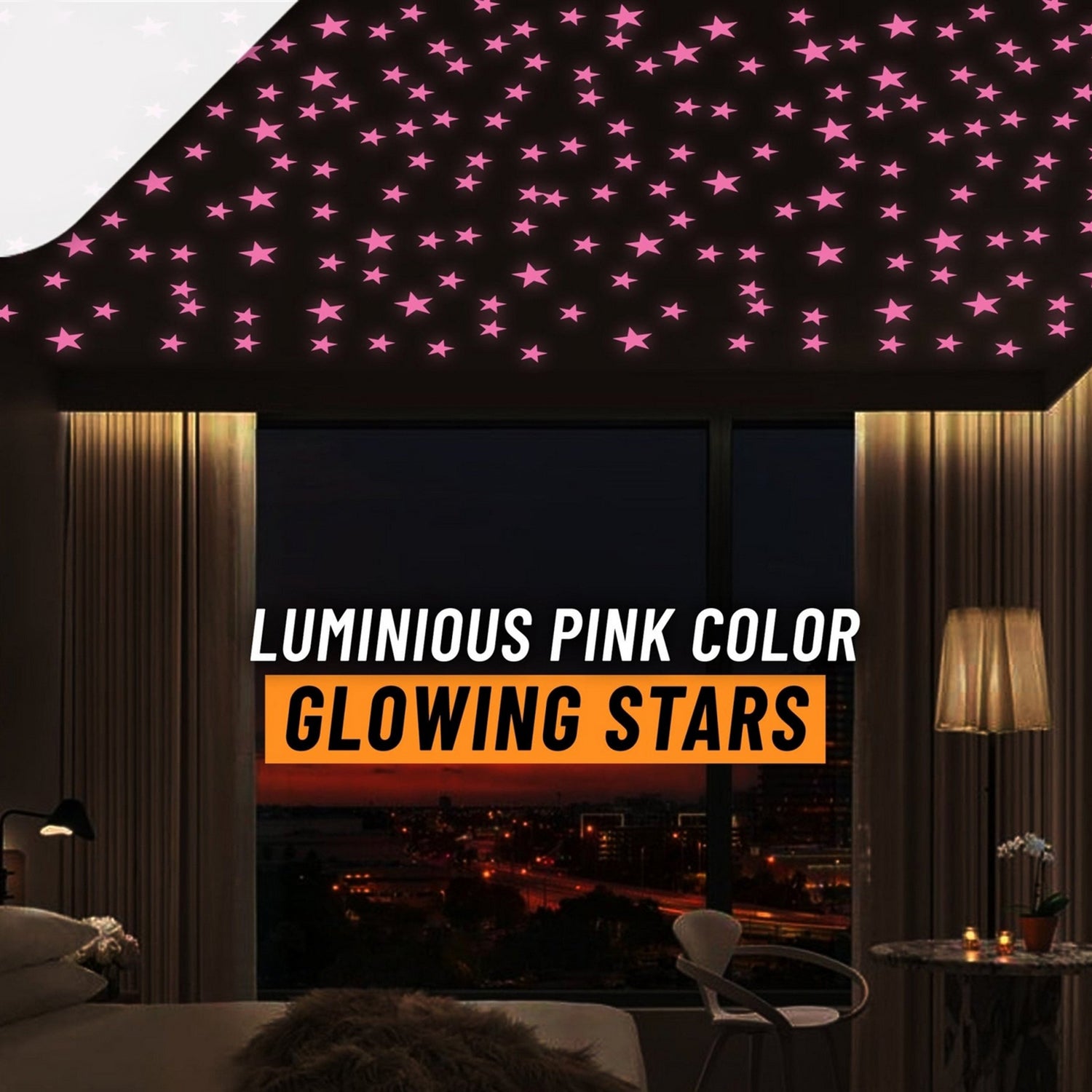 Luminous Glowing Stars Wall And Ceiling Stickers (Pack of 100) - FlyingCart.pk