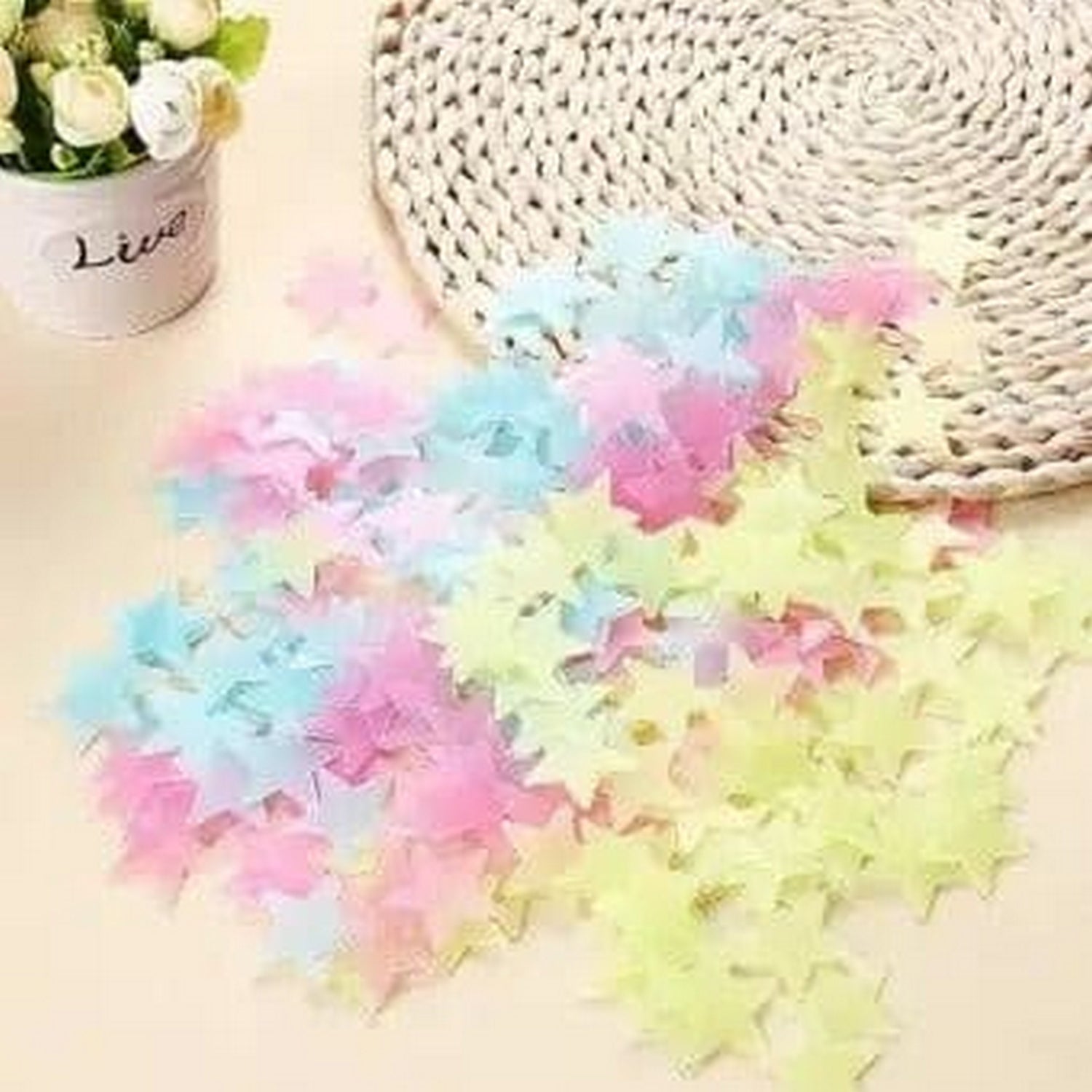 Luminous Glowing Stars Wall And Ceiling Stickers (Pack of 100) - FlyingCart.pk