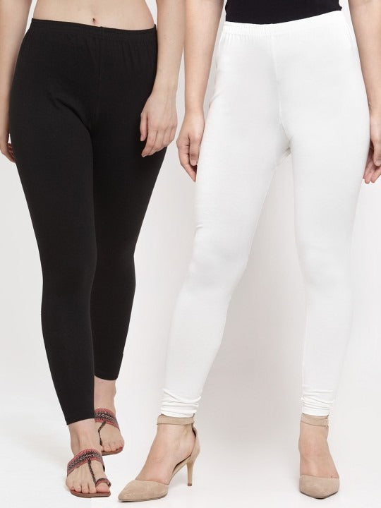 Pack of 2 Tights – White & Black - Flyingcart.pk
