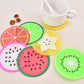 Silicone Beautiful Fruits Slices Shape Tea Mat Pad (Random Designs) Pack Of 5 - FlyingCart.pk