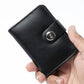 Plain Leather Minimal Button Closure Wallet - Flyingcart.pk