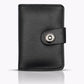 Plain Leather Minimal Button Closure Wallet - Flyingcart.pk