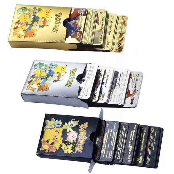 pokemon-plastic-cards-collection-box-52-cards-per-pack-3d-pokemon-trading-cards-durable-plastic-cards-gold-black-silver-color-options-premium-collectors-edition-gift-1-flyingcart.pk